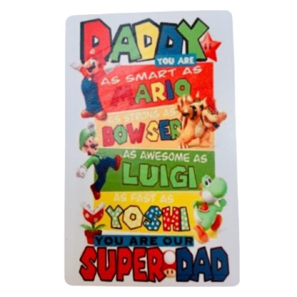 Father’s Day Mario Video Game Daddy Magnet - Picture 1 of 2